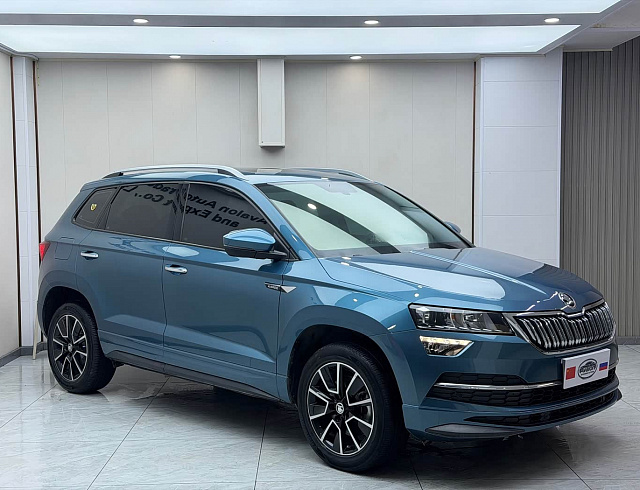 Skoda Karoq 1.4 л 2023 г. Голубой, пробег 34100 км