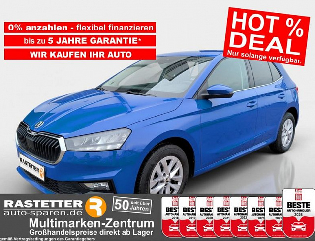 Skoda Fabia 2023 г. Синий, пробег 51680 км
